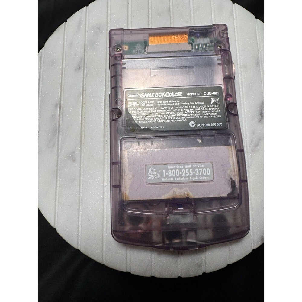Nintendo Gameboy Color CGB-001 Atomic Purple Handheld Console Tested Works! - Picture 9 of 11